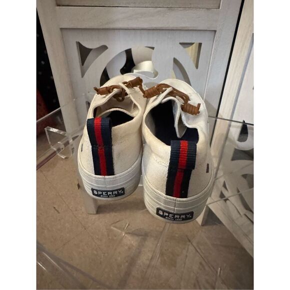 Sperry Women's Crest Vibe Platform Canvas White (STS84190) sz 10 Euc - Picture 6 of 8